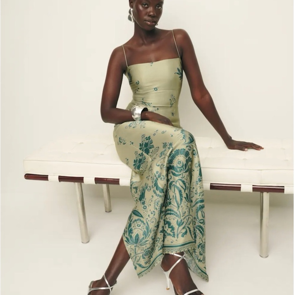 Reformation Green and Blue Maxi Dress